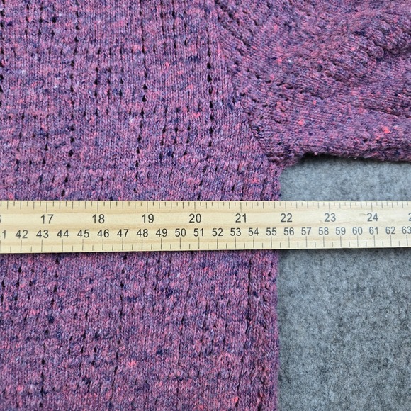 VTG Indeed Hilton Sweater Adult M Purple Geometric Flecked Textured Knit 80s 90s - Picture 8 of 10